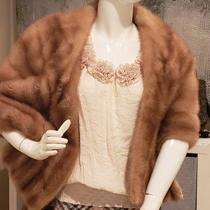 Vintage Mink  Stole, Mink Shrug, V